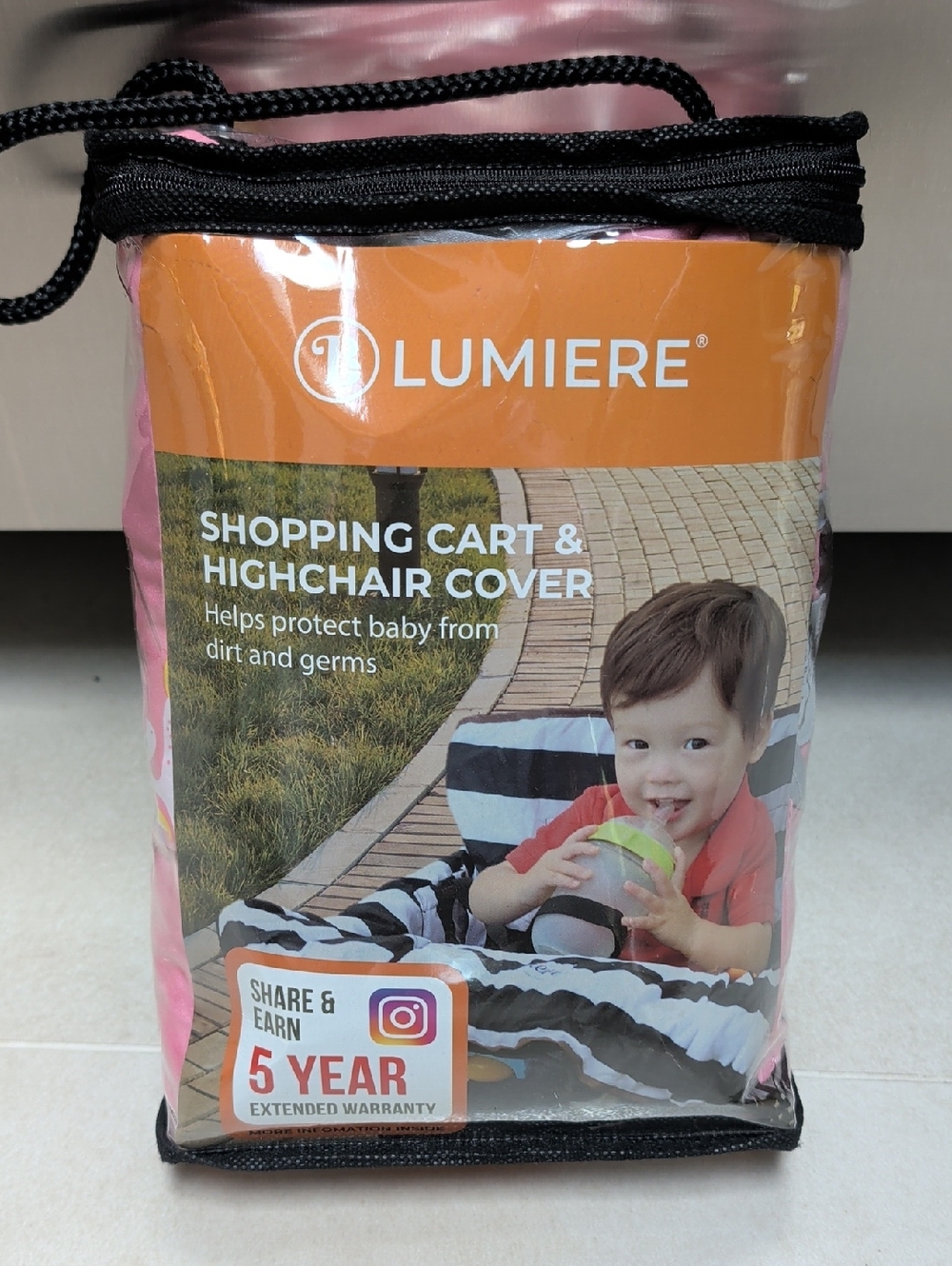 Lumiere Pink Unicorn Shopping Cart & Highchair Cover